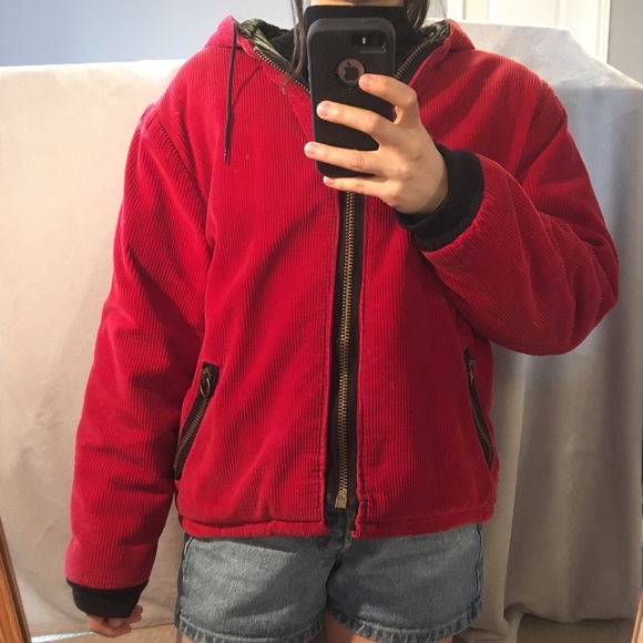 Vintage Red Corduroy Zipper Jacket - Picture 10 of 14